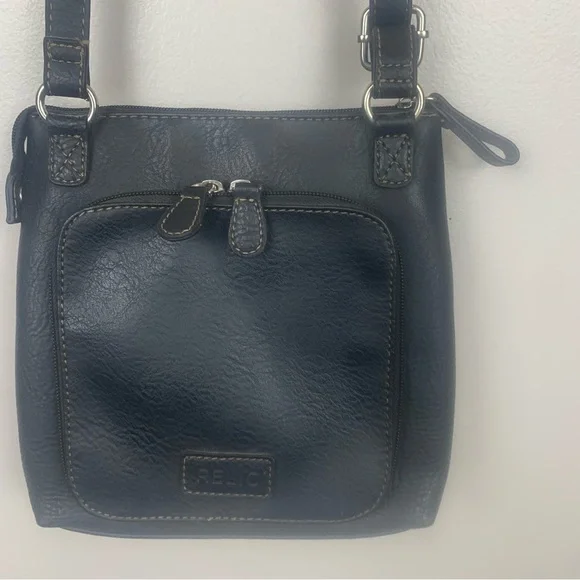 Relic Bags Relic By Fossil Black Vegan Leather Crossbody Bag